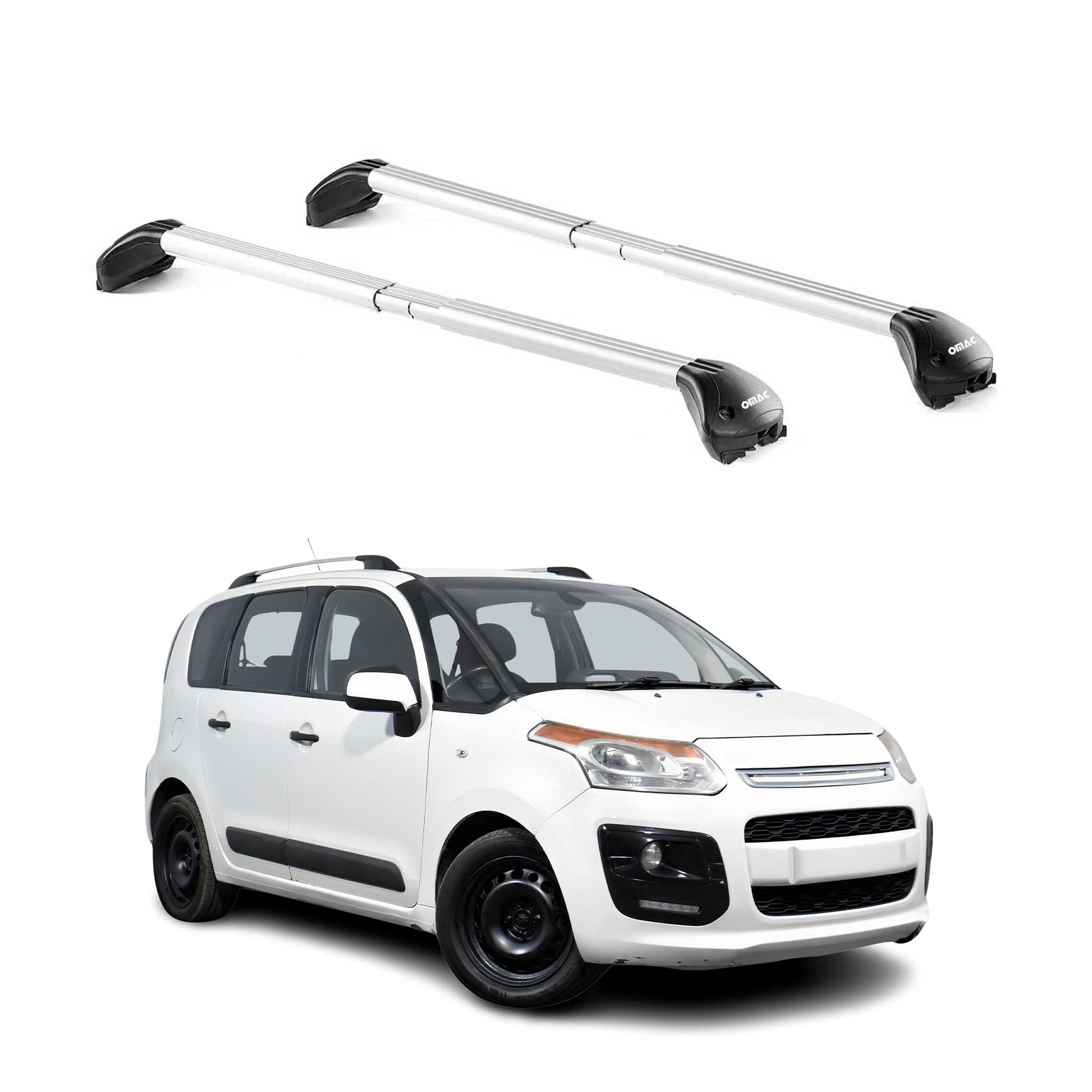 Dachträger Grundtäger für Citroen C3 Picasso 2008-2017 5tür 100kg Alu ABE Silber OMAC DE