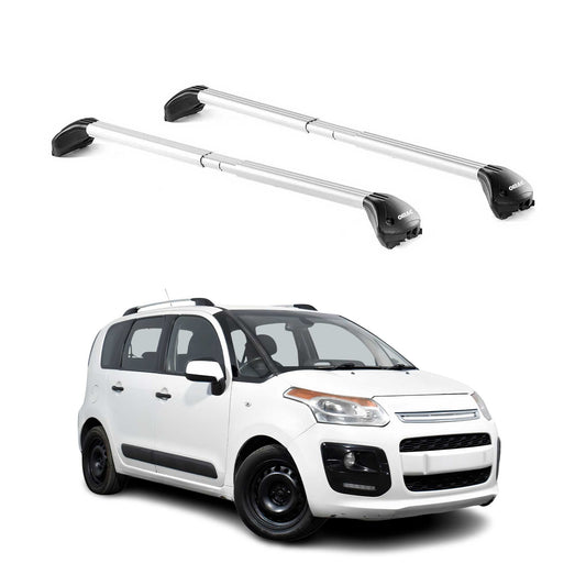 Dachträger Grundtäger für Citroen C3 Picasso 2008-2017 5tür 100kg Alu ABE Silber OMAC DE