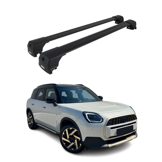 Dachträger Grundtäger für Mini Countryman U25 2024-2025 75kg Alu Schwarz 2 tlg OMAC DE
