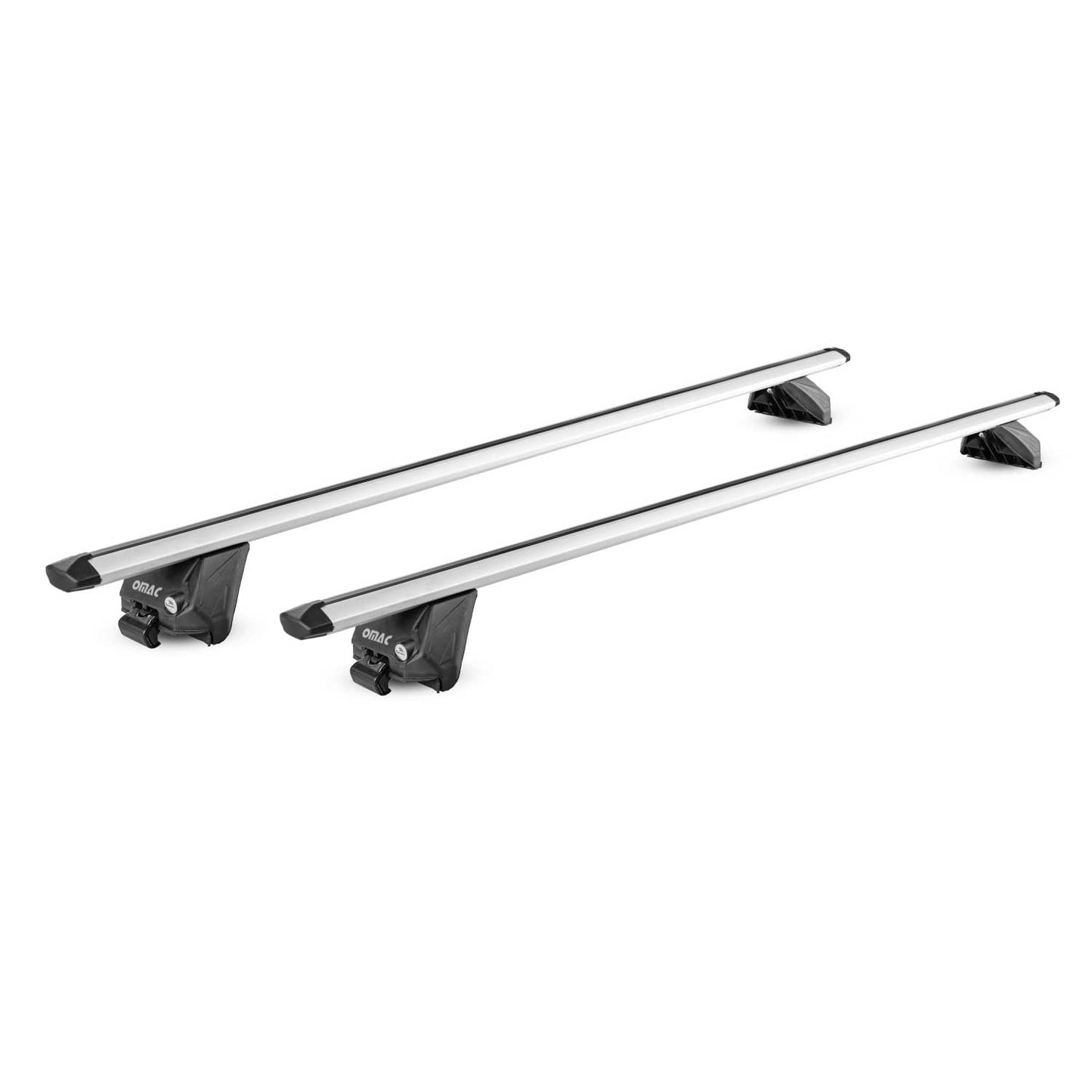 Alu Dachträger Gepäckträger Universal Bündige Schienen Silber ABE 2tlg 120 cm OMAC DE