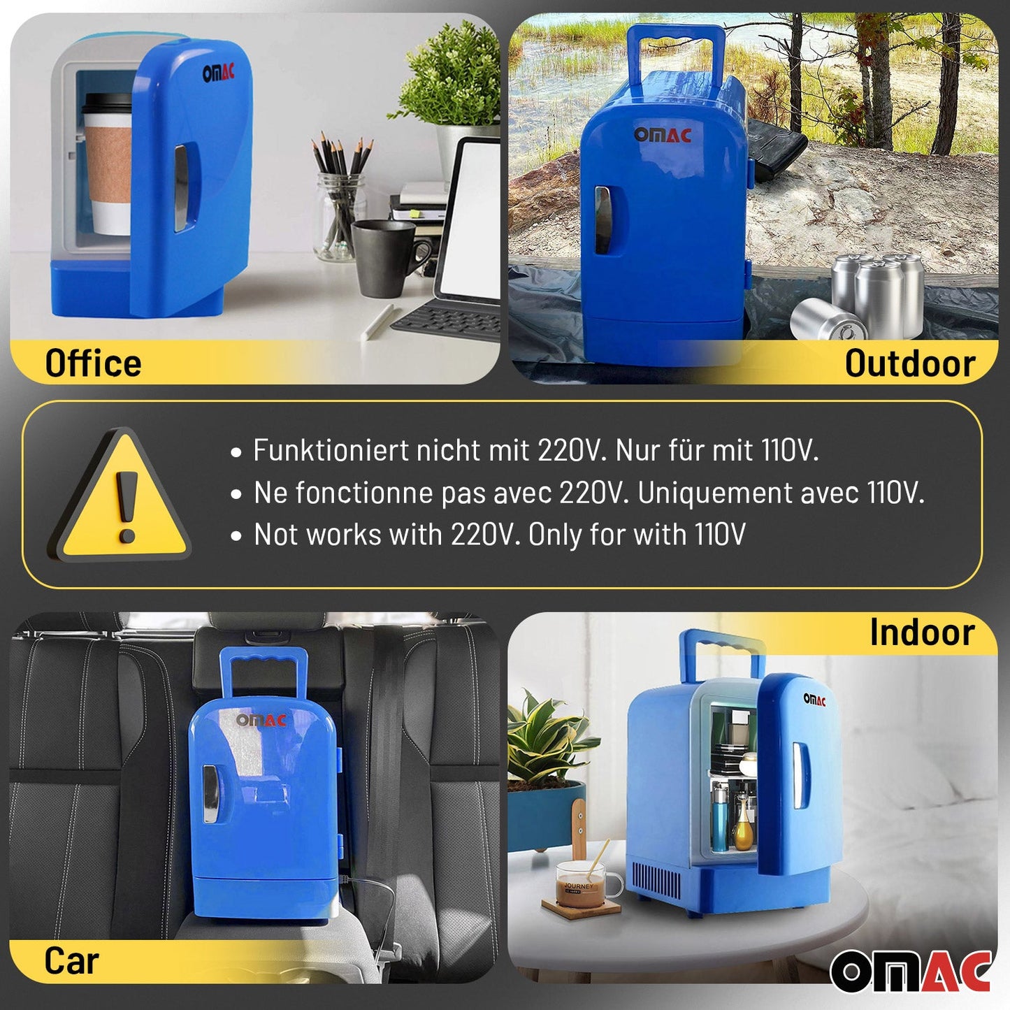 Mini Kühlschrank 4 Liter Kühler & Wärmer 12V DC Portable für Auto OMAC DE