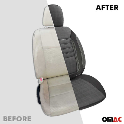 Schonbezüge Sitzschoner Sitzbezüge für VW Caddy 2003-2025 Rauch Grau 1 Sitz OMAC DE