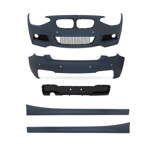 JOM Stoßstangen Kit & Seitenschweller für BMW F20 5-türer 2011-2015 Schwarz OMAC DE