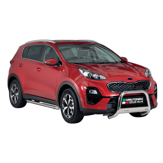 Stahl Seitenschweller Schwellerrohre für Kia Sportage 2016-2020 Silber OMAC DE