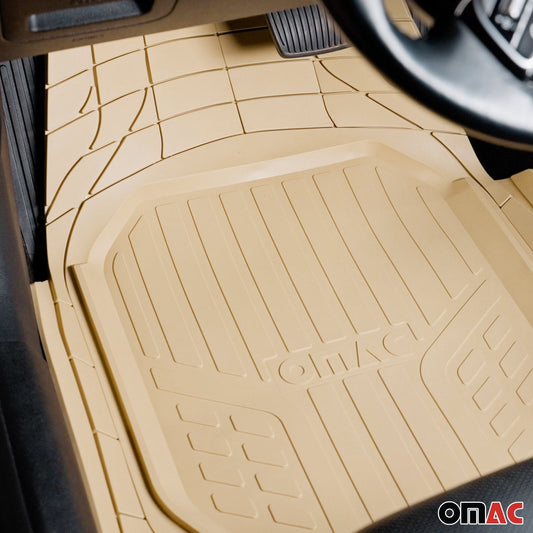 2023-2025 BYD Tang 7Sitze Fußmatten Zuschneidbar Gummi Beige 4 tlg OMAC DE
