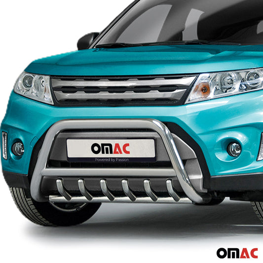 Frontbügel Frontschutzbügel für Suzuki Vitara 2015-2018 Stahl Silber mit ABE OMAC DE