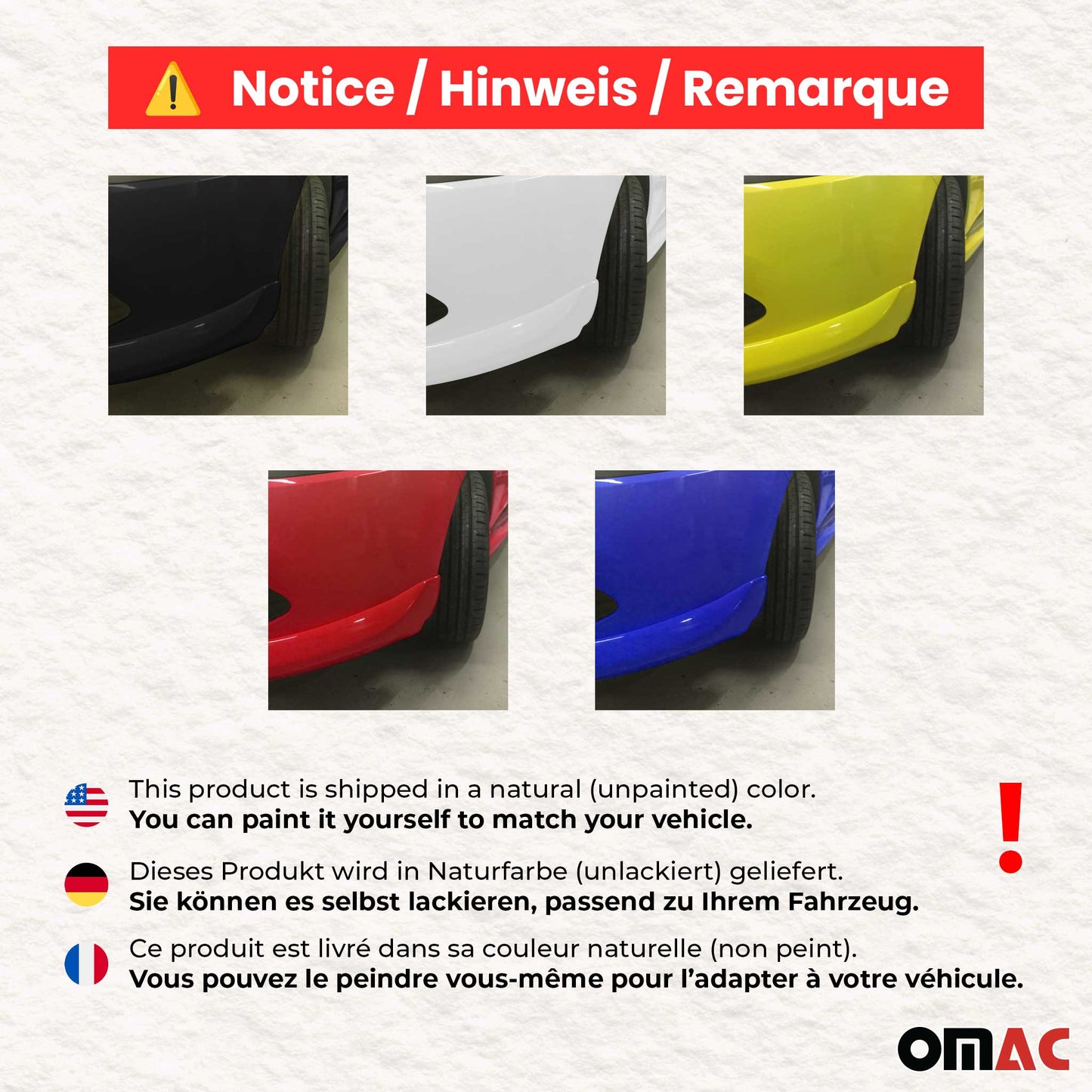 Bodykit Seitenschutz Frontspoiler Stoßstange für Renault Clio 2012-2019 ABS 3tlg OMAC DE