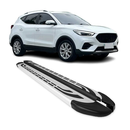 Trittbretter Seitenschweller für MG ZS 2018-2025 Silber Aluminium 2 tlg