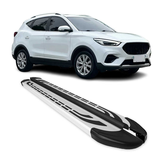 Trittbretter Seitenschweller für MG ZS 2018-2025 Silber Aluminium 2 tlg
