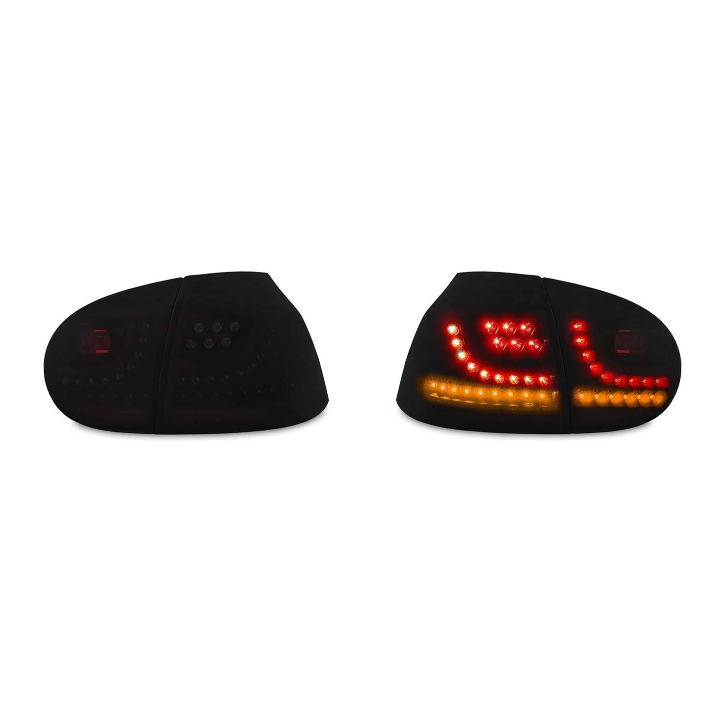 JOM LED Rückleuchten für VW Golf MK5 2003-2008 mit Dynamik-Blinker schwarz 4tlg OMAC DE