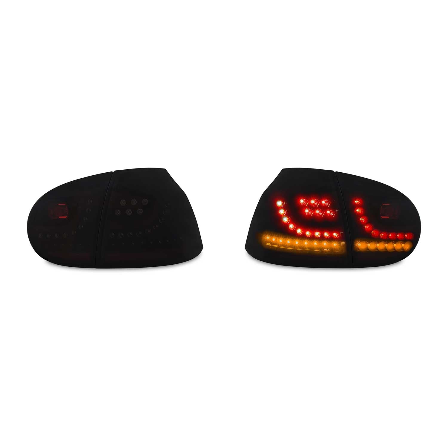 JOM LED Rückleuchten für VW Golf MK5 2003-2008 mit Dynamik-Blinker schwarz 4tlg OMAC DE