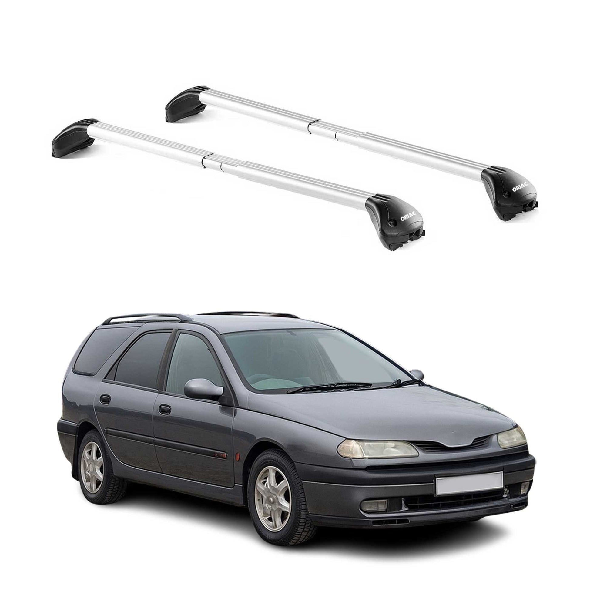 Dachträger für Renault Laguna I II III Kombi 1995-2015 5tür 100kg Alu ABE Silber OMAC DE