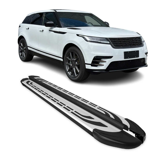 Trittbretter Seitenschweller für Range Rover Velar 2017-2025 Silber Schwarz 2x - autoseifert.com