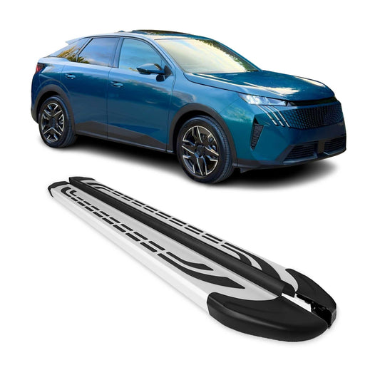 2024-2025 Peugeot 3008 III Trittbretter Seitenschweller Seitenbretter Aluminium Silber OMAC DE