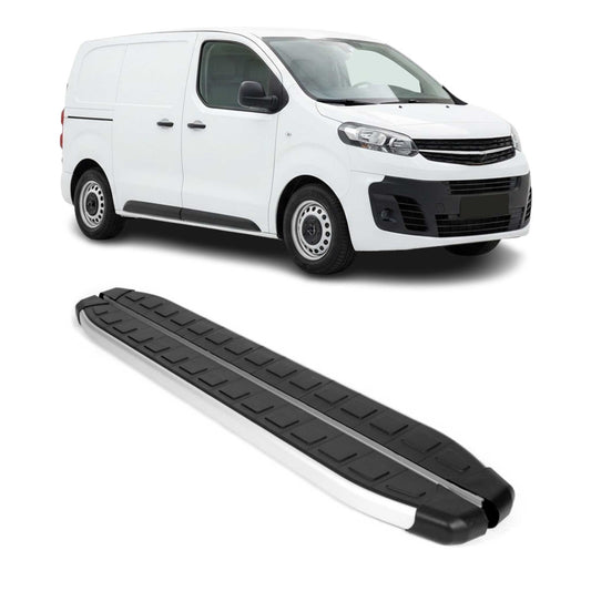 Trittbretter Seitenbretter für Opel Vivaro C 2019-2023 L1 Kurzer Schwarz-Grau