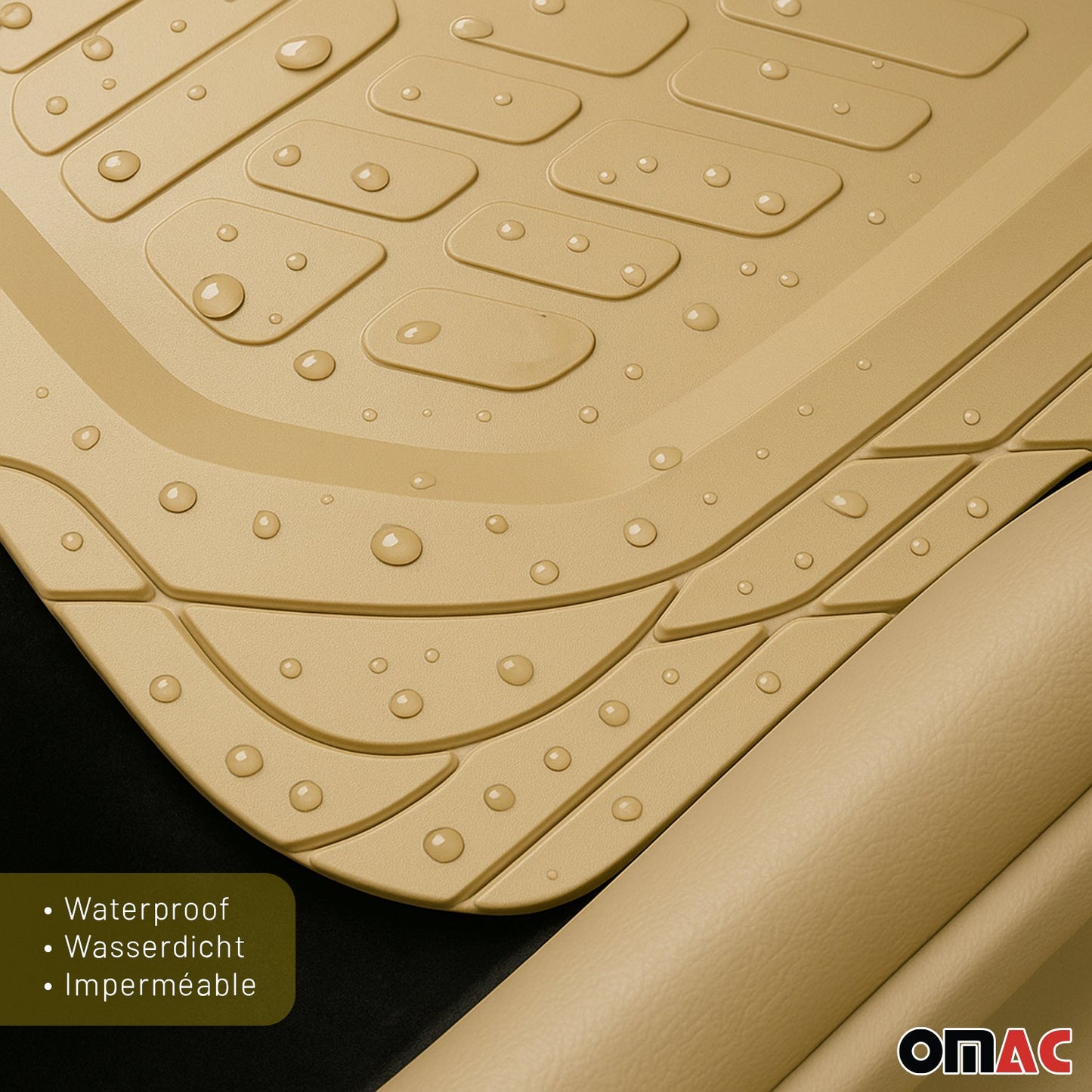 2023-2025 BYD Seal U Fußmatten Zuschneidbar Gummi Beige 4 tlg OMAC DE