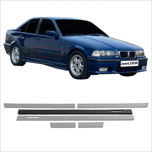 JOM Seitenleisten Türleisten für BMW 3er E36 Limo Touring schwarz 6tlg OMAC DE