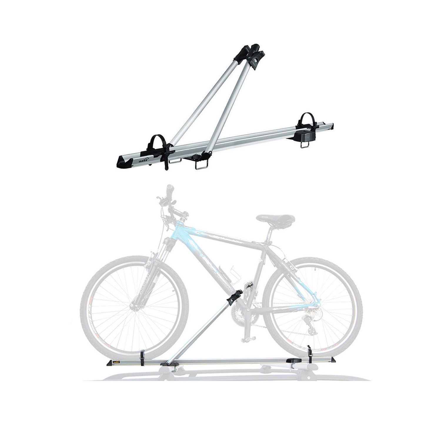 Fahrradträger Dachfahrradträger bis 17kg Aluminium Silber Fahrradhalter OMAC DE