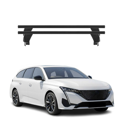 Menabo Dachträger Grundträger für Peugeot 308 SW mk3 2021- Alu Schwarz 2tlg OMAC DE