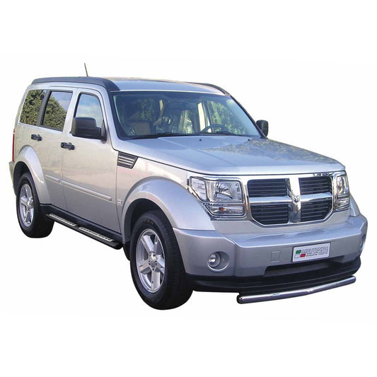 Edelstahl Seitenschweller Schwellerrohre für Dodge Nitro 2007-2012 Schwarz OMAC DE