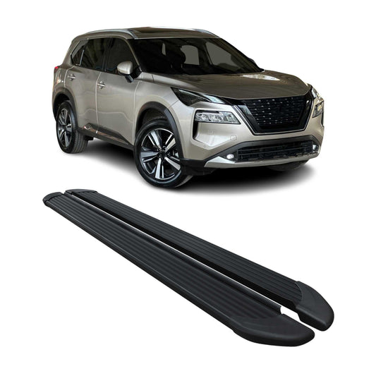 2021-2025 Nissan X-Trail Seitenschweller Trittbretter Schweller Alu Schwarz OMAC DE