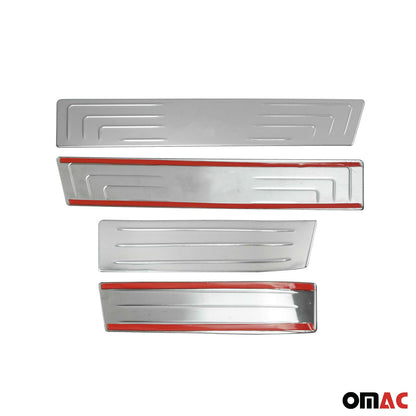 Einstiegsleisten Türschweller für Hyundai ix35 2010-2024 Edelstahl Silber 4tlg OMAC DE
