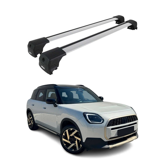Dachträger Grundtäger für Mini Countryman U25 2024-2025 75kg Alu Silber 2 tlg OMAC DE