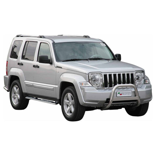 Stahl Seitenschweller Schwellerrohre für Jeep Cherokee 2008-2013 Silber OMAC DE