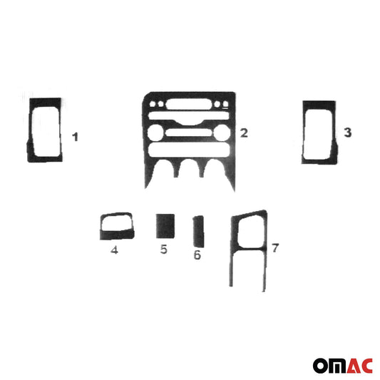 Innenraum Dekor Cockpit für Honda City 2006-2016 Aluminium Optik 7tlg OMAC DE