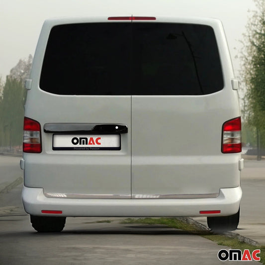 Heckleiste Kofferraumleiste für VW T5 2003-2015 Doppeltür Dark Chrom Edelstahl OMAC DE