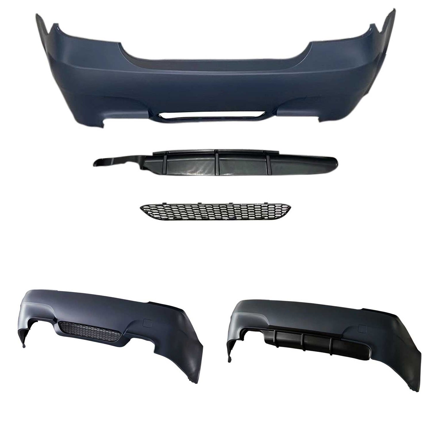 JOM Heckstoßstange für BMW E60 2003-2010 Schwarz 4tlg OMAC DE
