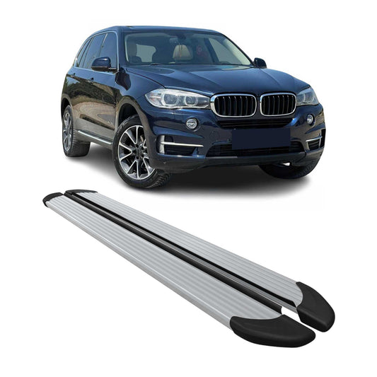 Trittbretter Seitenschweller für BMW X5 2014-2018 Aluminium Silber 2 tlg