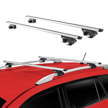 Dachträger Grundtäger für Peugeot 306 Kombi 1997-2001 90kg Alu Silber 2 tlg ABE