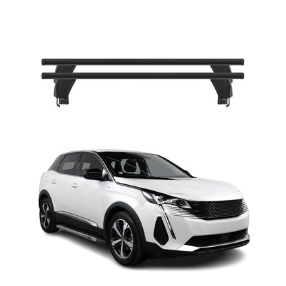 Menabo Dachträger Grundträger für Peugeot 3008 II 2021-2024 FL Alu Schwarz 2x OMAC DE