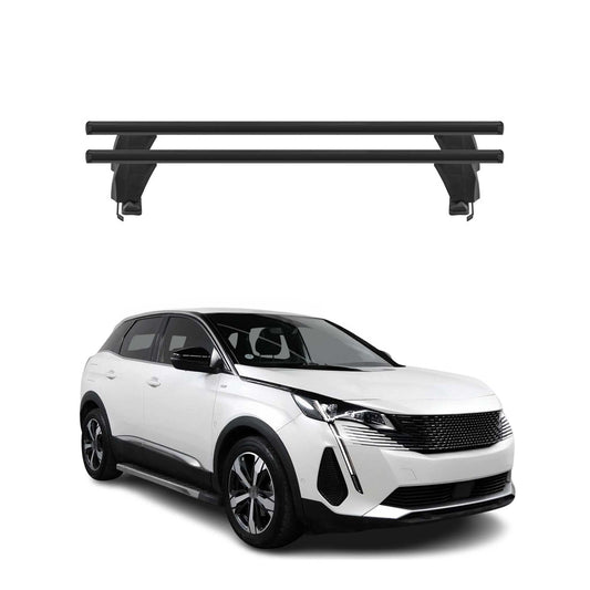 Menabo Dachträger Grundträger für Peugeot 3008 II 2021-2024 FL Alu Schwarz 2x OMAC DE