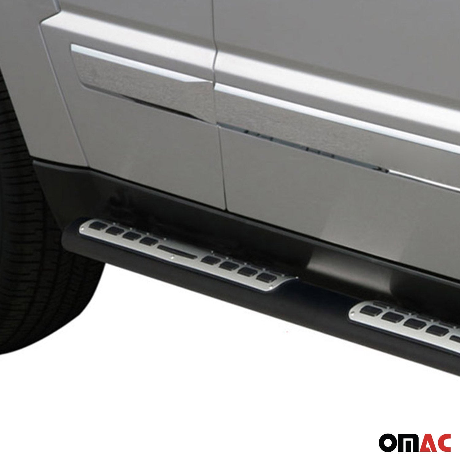 Edelstahl Seitenschweller Schwellerrohre für Jeep Cheeroke 2008-2013 Schwarz OMAC DE