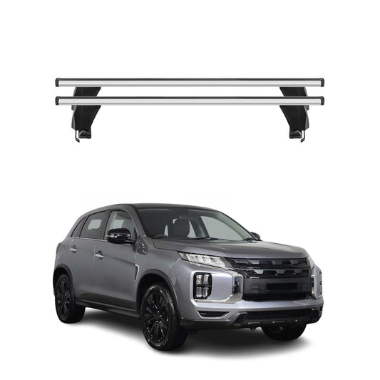Menabo Dachträger Grundträger für Mitsubishi ASX mk2 2023-2025 Alu Grau 2tlg OMAC DE