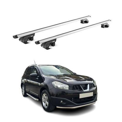 Dachträger für Nissan Qashqai J10 J11 2006-2021 5 tür 90kg Alu Silber 2x ABE OMAC DE