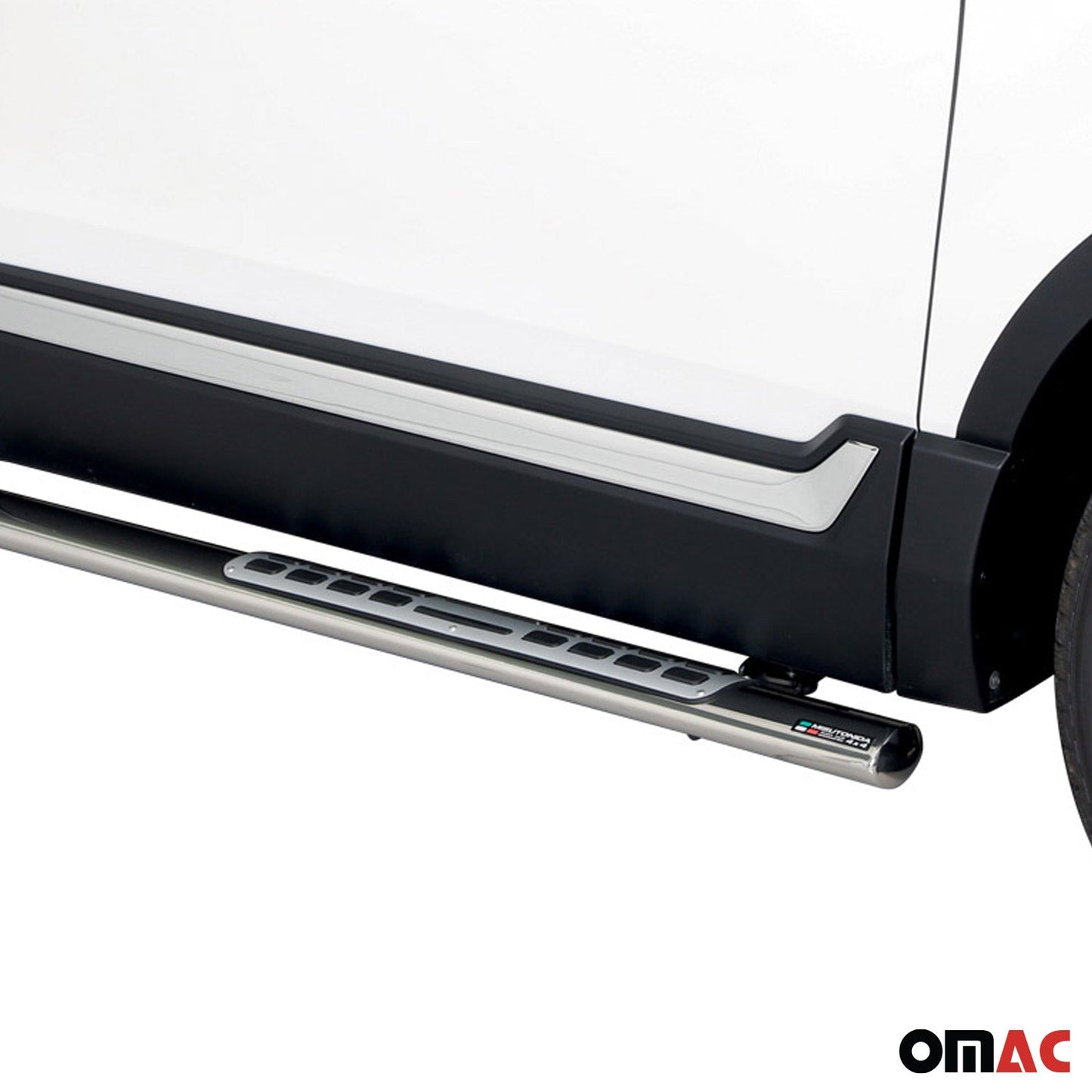 Stahl Seitenschweller Schwellerrohre für Honda CR-V Hybrid 2019-2020 Silber OMAC DE
