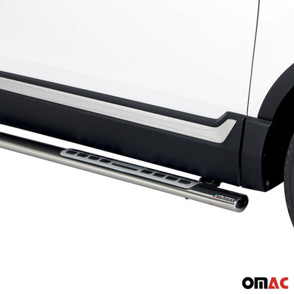 Stahl Seitenschweller Schwellerrohre für Honda CR-V Hybrid 2019-2020 Silber OMAC DE