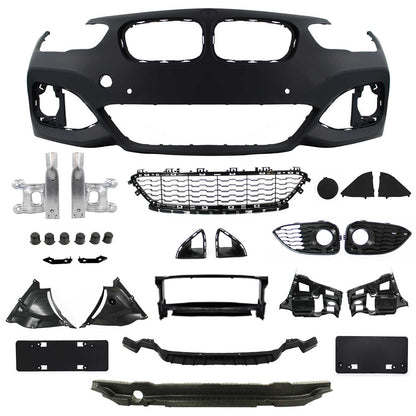 JOM Stoßstangen Kit & Seitenschweller für BMW F20 LCI 5-türer 2015-2019 Schwarz OMAC DE