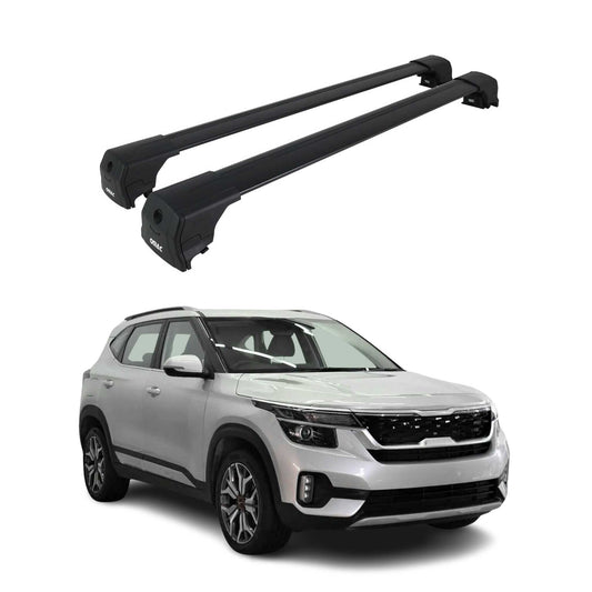 2019-2025 KIA Seltos Dachträger Gepäkträger Schwarz Alu 2 tlg OMAC DE