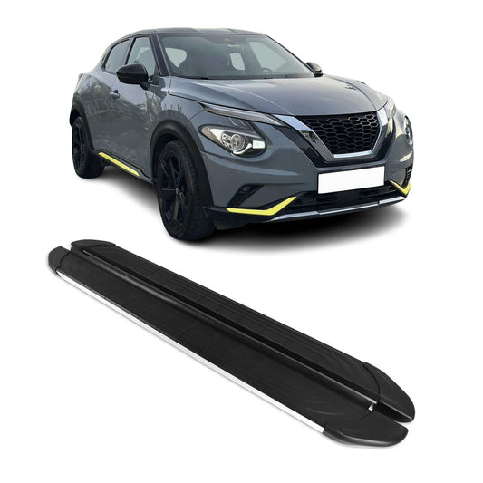 2019-2025 Nissan Juke Trittbretter Seitenschweller Aluminium Schwarz Silber OMAC DE