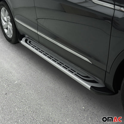 Trittbretter Seitenschweller Seitenbretter für Honda CR-V 2007-2012 Alu Grau OMAC DE