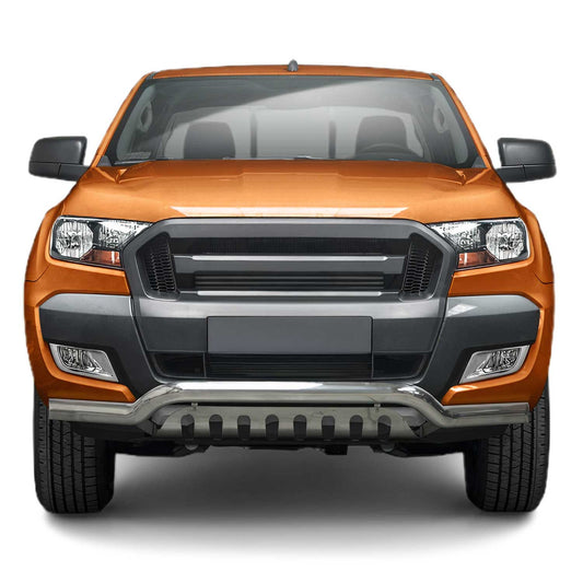 Frontbügel Frontschutzbügel für Ford Ranger 2016-2022 Stahl ABE Silber OMAC DE