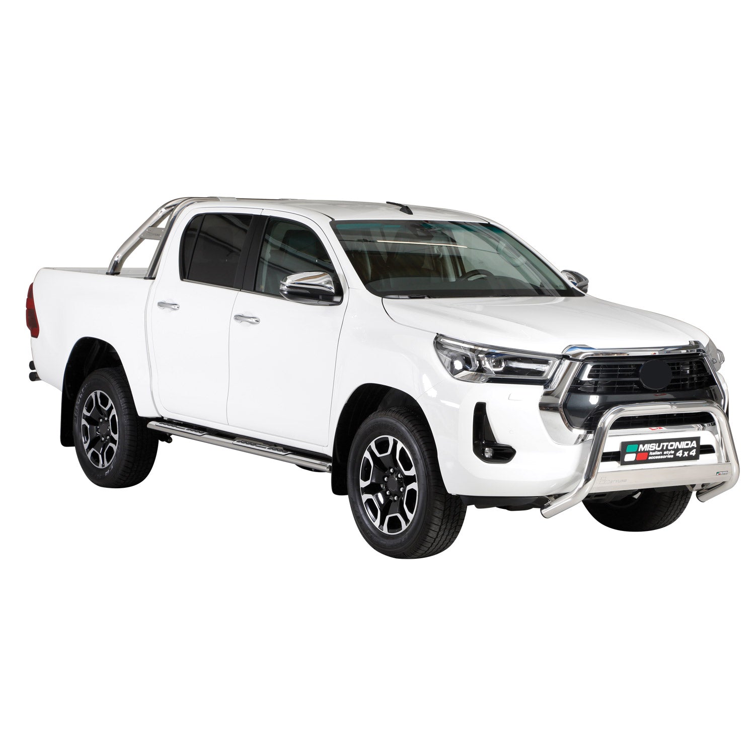 Frontbügel Frontschutzbügel für Toyota Hilux 2021-2025 Silber Schutz ø63mm Stahl OMAC DE