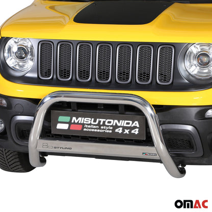 Frontbügel Frontschutzbügel für Jeep Renegade Trailhawk 2014-2024 Silber ø63mm OMAC DE