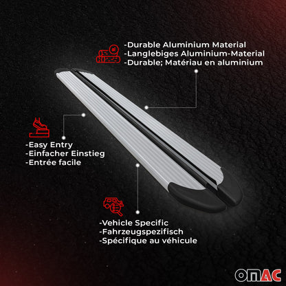 2023-2025 BYD Seal Trittbretter Seitenschweller Seitenbretter Aluminium Silber OMAC DE