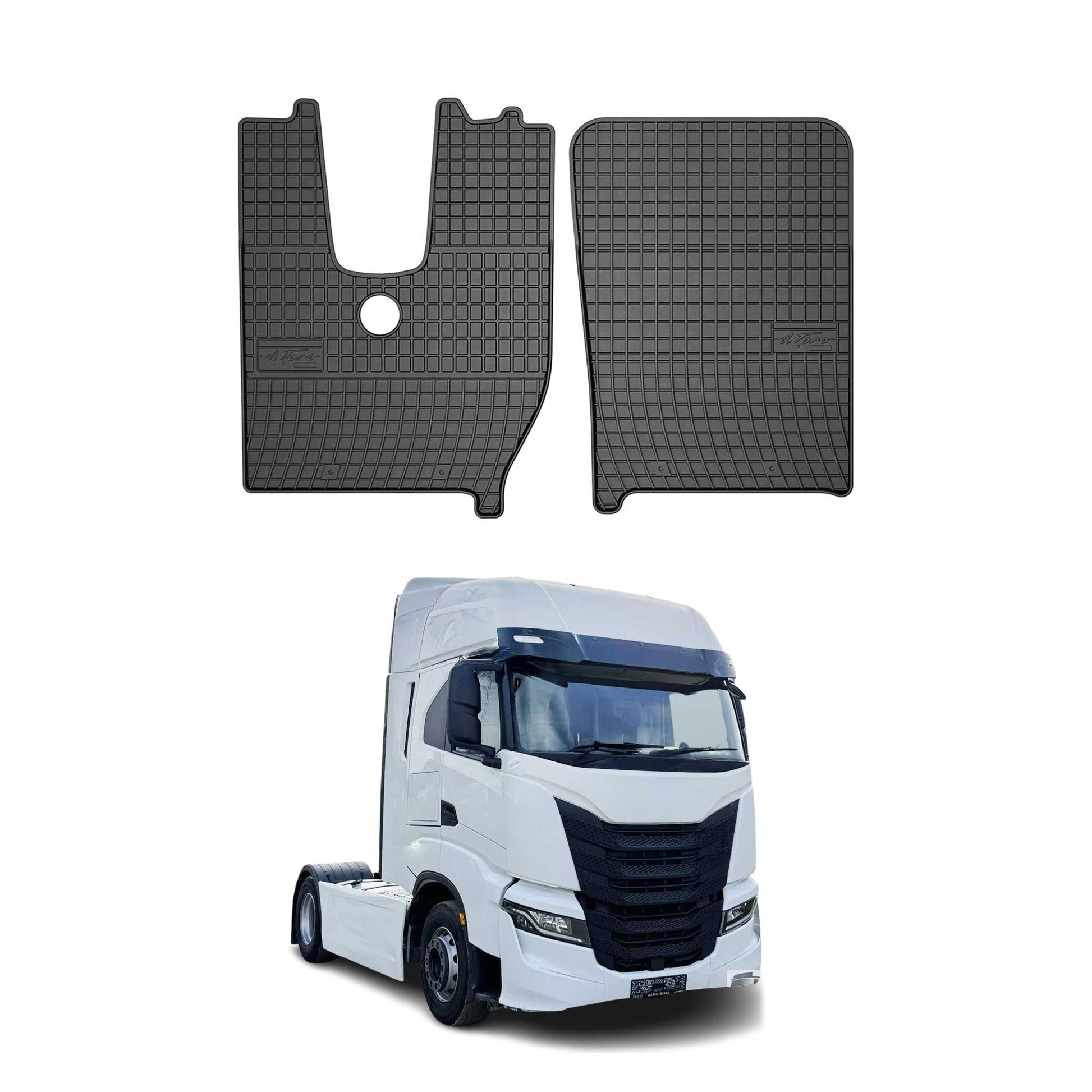 2019-2025 Iveco S-Way Fußmatten Gummi Schwarz 2 tlg OMAC DE