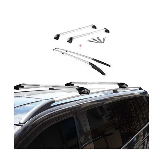 Dachreling + Dachträger Satz für Porsche Cayenne 9PA 2002-2010 Alu Grau OMAC DE
